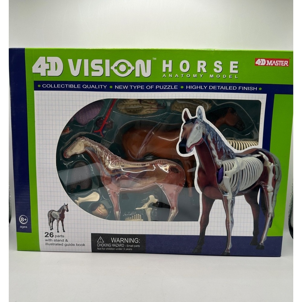 New Open Box 4D Vision Horse Anatomy Model 26 Parts 4D Master Biology Equine